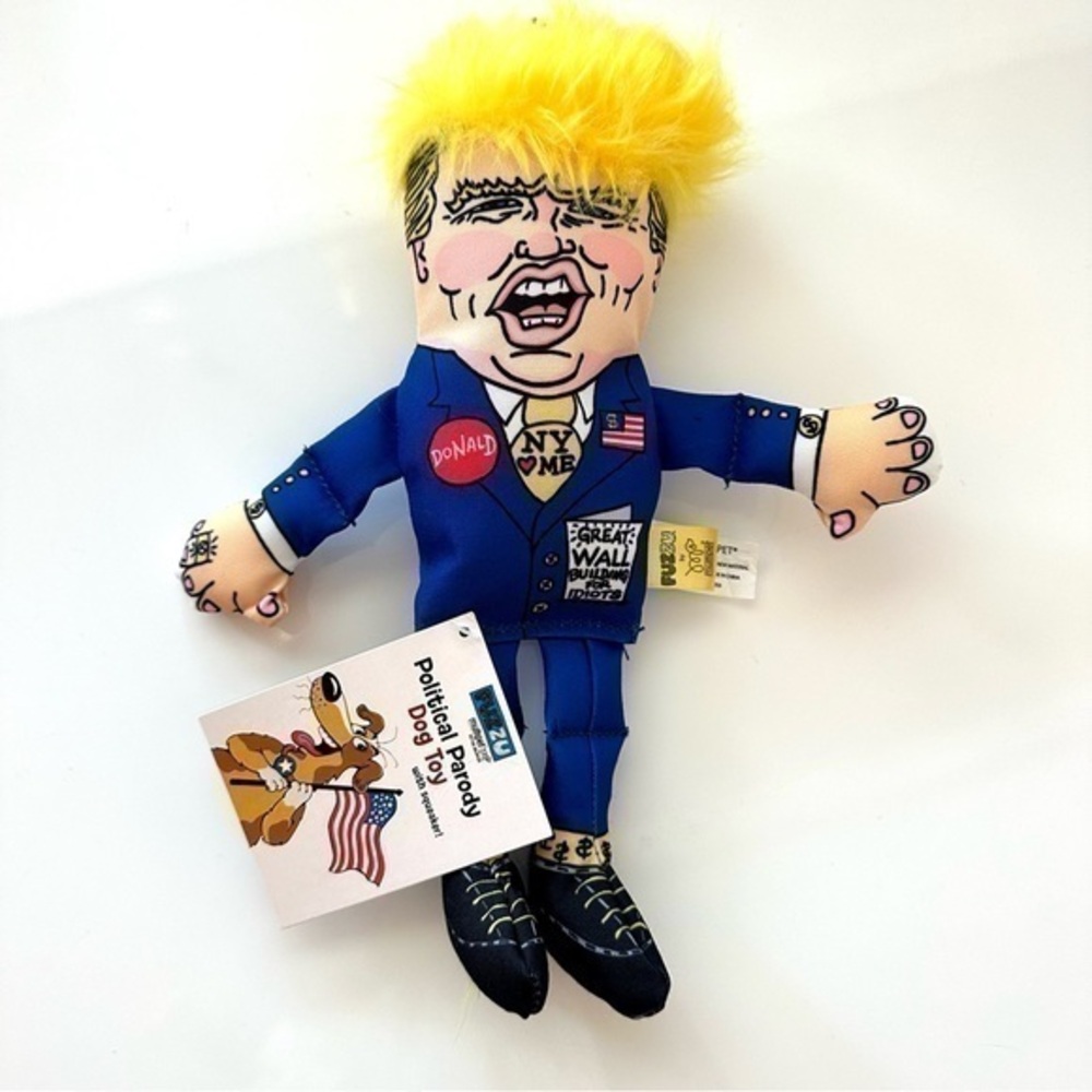 Donald Trump Dog Toy - Fuzzu Political Parody Dog Toy